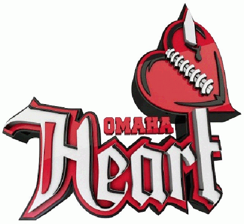 omaha heart 2012-pres primary logo iron on transfers for T-shirts